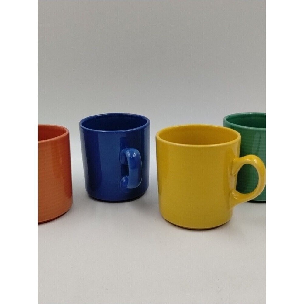 Concentrix Lynn’s Stoneware Coffee Four Piece Mug Set Rainbow Colors